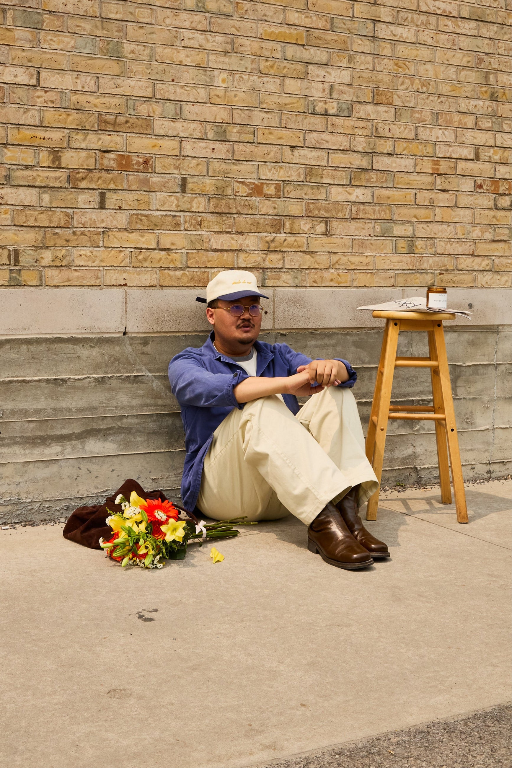 Gold Script Logo Cap
