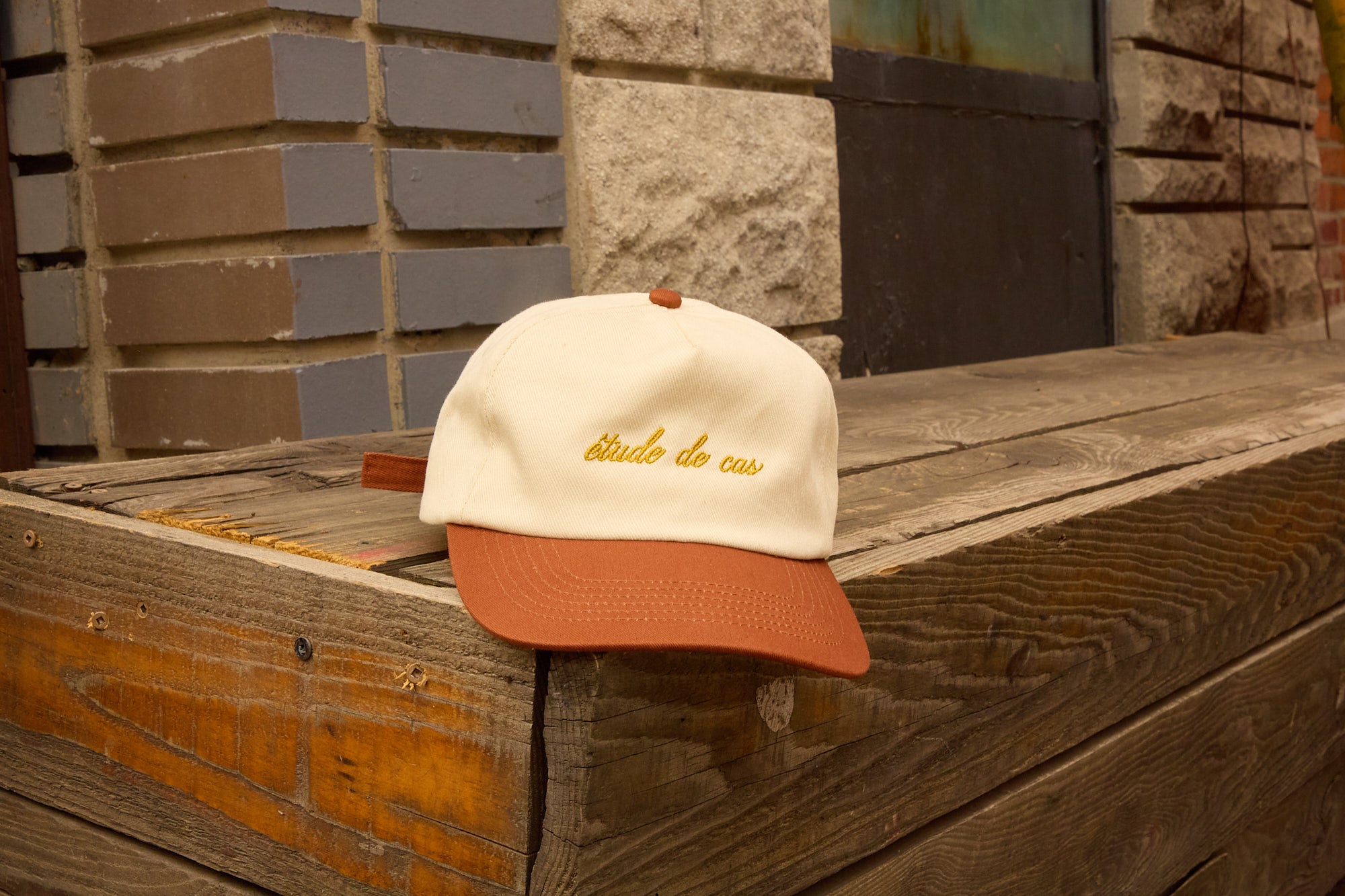Gold Script Logo Cap
