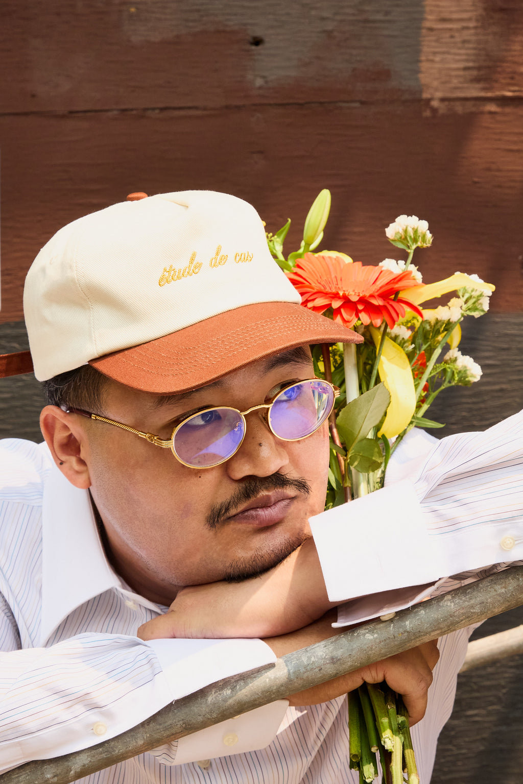 Gold Script Logo Cap