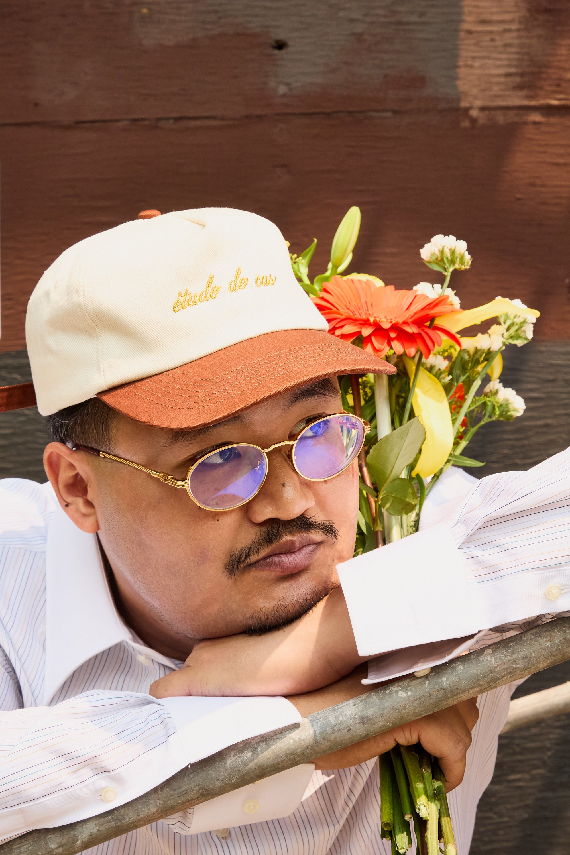 Gold Script Logo Cap